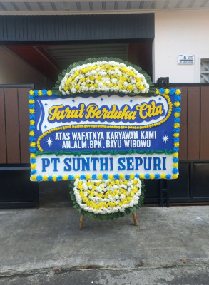 Papan Bunga Duka di Melati